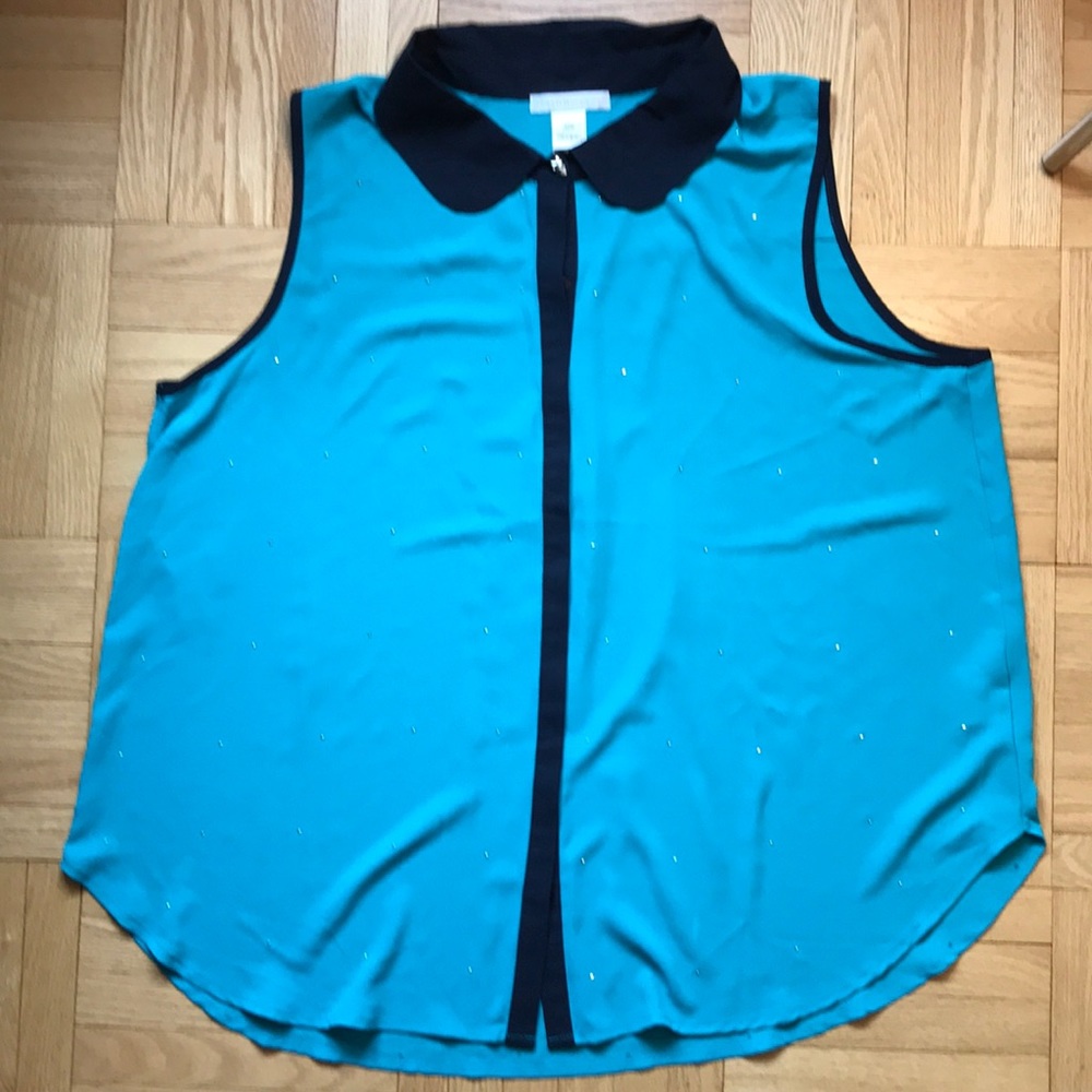 Design History mini studded teal top size 18/20 - Picture 4 of 8